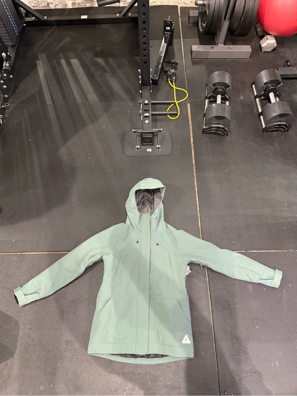 DC Men's Sage Green Waterproof Hooded Raincoat